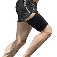 Oberschenkelbandage Muskelfaserriss, Oberschenkel Bandage Kompression mit Klettverschluss Neopren Verstellbar Kompressions-Ärmel für Oberschenkel und Ischiasnerven Schmerzlinderung, Rehabilitation