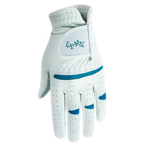 Lynx Silver Cat Ladies Left Hand Golf Gloves All-Weather Golf Glove for Right-Handed Golfers Durable Breathable & Flexible Fit with Secure Grip Stylish Golfing Accessories & Gifts