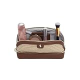 Stackers Bolsa de cosméticos de rafia marrón