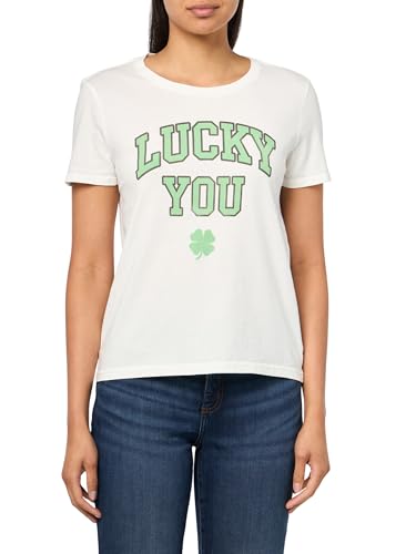 T-shirt Lucky Brand Lucky You Classic Crew pour femme en coton premium