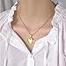 KunBead Womens Gold Custom Personalised Memorial Love Heart Photo Locket Necklace with Picture inside-Stainless Steel