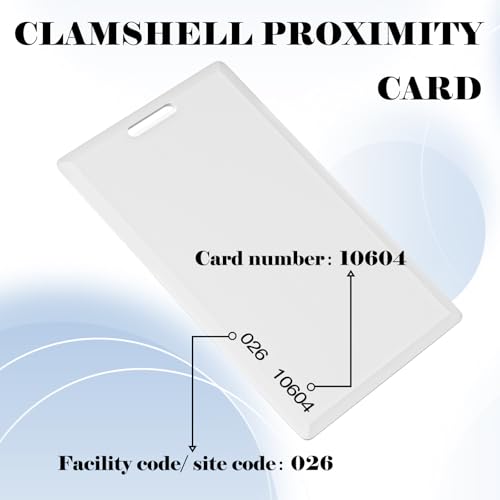 Image of 100 Pack 26 Bit Proximity Clamshell Weigand Prox Swipe Cards Key Card Compatable with ISOProx 1386 1326 H10301 Format Readers and Systems, Works with Most Access Control Systems