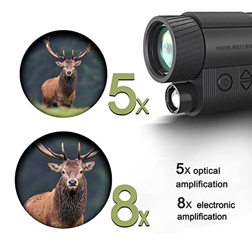 Mileseey Night Vision Monocular, Digital Night Vision Infrared Monocular,Night Vision Goggles With Take Photo/Video Record/Playback,High Capacity 2000Mah Rechargeable Battery For Outdoor Activities #TOP3