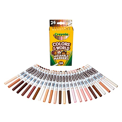 Image of Crayola Colors of the World Markers 24 Count