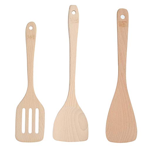 3 Unids/Set Espátula De Madera Sin Pintar Utensilios De Cocina Herramienta De Cocina Para...