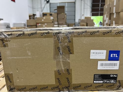 MGO O1 Pro Ultra Short Throw Projector 4K Supported, 600CVIA Lumens, 1080P FHD Movie Projector with Dynaudio Speakers, Smart DLP Projector, Auto Focus & Keystone Correction, Home Theater Projector