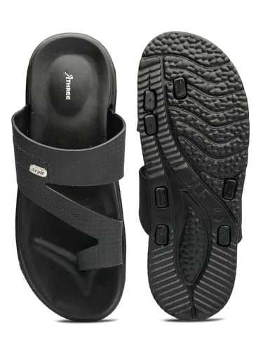Image of ATHREE Slippers for Man Soft Lightweight | Chappal for Men Daily use Casual Slipper | Stylish Sleeper for Mens EVA Flip Flops Home use Gents Footwear for Man Pack of 1