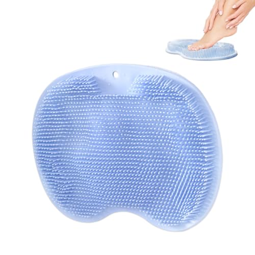 OUDQFCJ Blaue Silikon Fußbürste mit Saugnäpfen