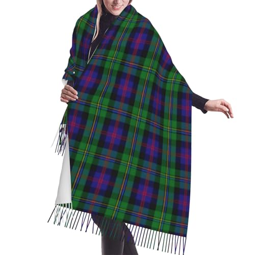 Scottish Clan Rose Hunting Tartan Plaid Imitation Cashmere Tassel Scarf Winter Scarf Autumn Softest Classic Warm