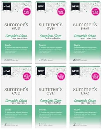 Summer's Eve Complete Clean Vaginal Douche, Odor Reduction, pH Balanced with Boric Acid Complex, Fresh Scent, 4.5 Ounce Each, 2 Count (Pack of 6)