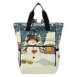 Bolsa de pañales unisex, multifunción, impermeable, bonita mochila para compras, viajes, muñeco de nieve, pájaro, Varios colores, 1 size, Moderno / Equipada