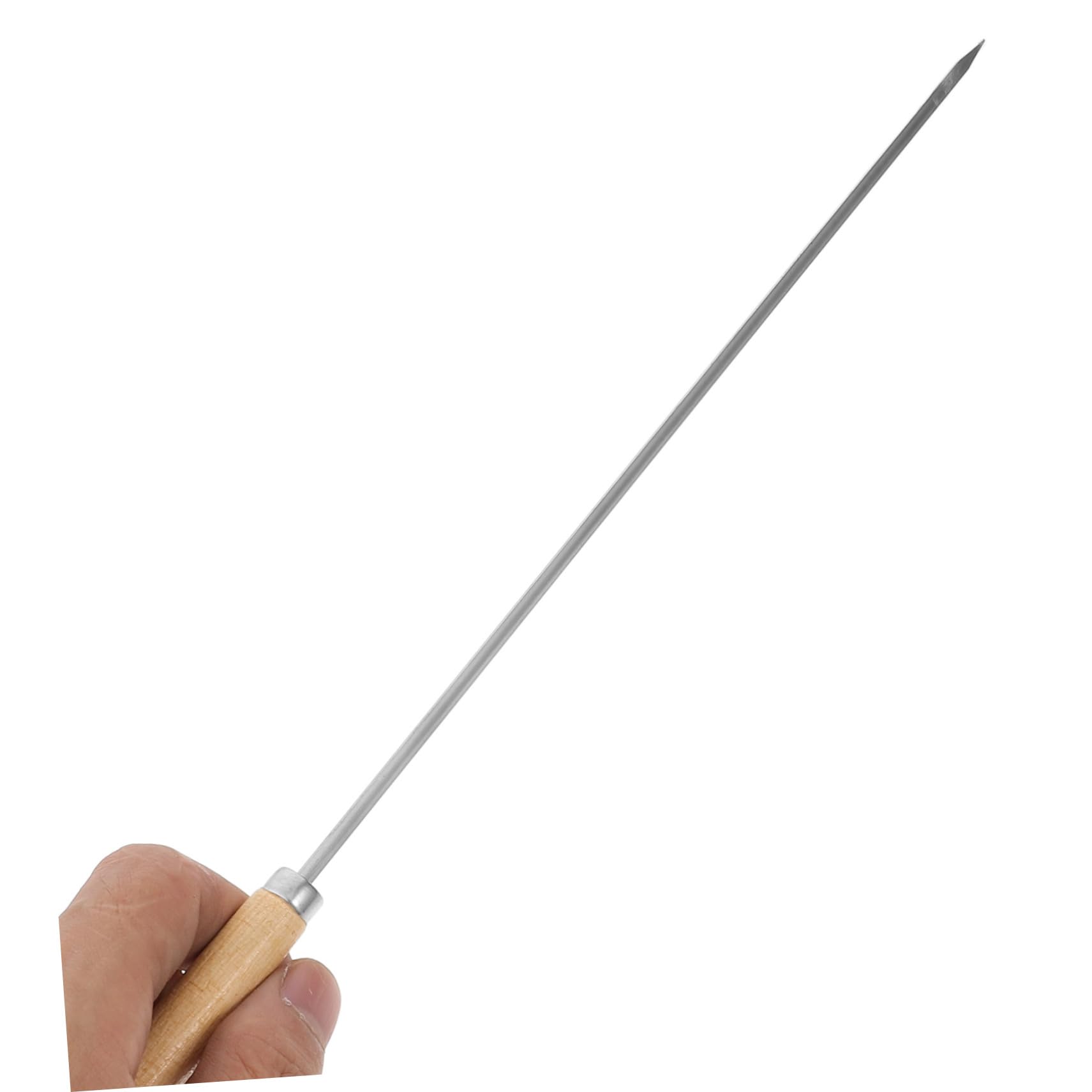 50pezzi Spiedini in Acciaio Inox per Grigliate Lunghi Manico in Legno per Barbecue all Aperto e Cottura Sul Fuoco da Campo da Rotondi e Piatti per Carne e Verdure