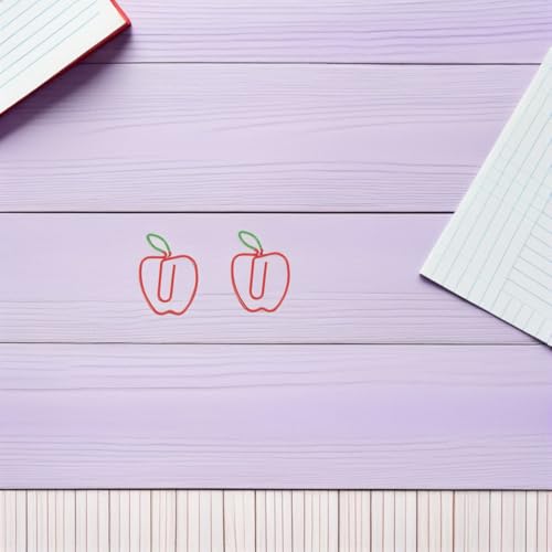 Trombones en forme de pomme pour organiser vos documents de bureau avec style