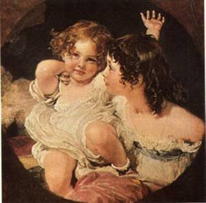 Peinture à l'huile Calmady Children de Sir Thomas Lawrence pour décorer un salon chic