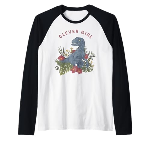 T-shirt Baseball Raglan Jurassic World Raptor Clever Girl