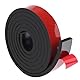 5 m Gummistreifen Selbstklebend, Self-Adhesive Rubber Strips 5 m (L) x 25 mm (W) x 3 mm (D) Solid Rubber Profile Gummi Selbstklebend for DIY Seals Protection Anti-Vibration