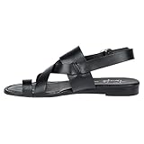 Franco Sarto Women's Gia Strappy Sandals, Black Leather, 9.5
