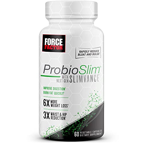 ProbioSlim with Next-Gen SLIMVANCE Thermogenic + Probiotic Fat Burner for Women and Men with Green Tea Extract to Improve Weight Loss, Boost Metabolism, Support Digestion, Force Factor, 60 Capsules