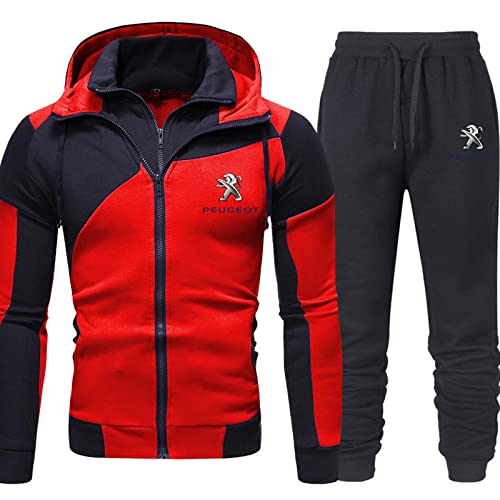 Costume De Jogging Pour Hommes Sportswear, P-Egetot Jogging Équipé Pull À Capuchon À Capuchon À Capuchon De Fermeture À Glissière + Pantalon De Piste Costume De Pantalons De Piste (Taille: M-Xxxl) Cover
