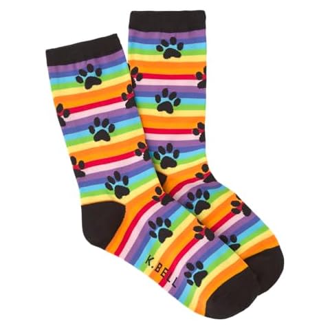 K. Bell Women's Dog Lover Novelty Crew Socks Cover