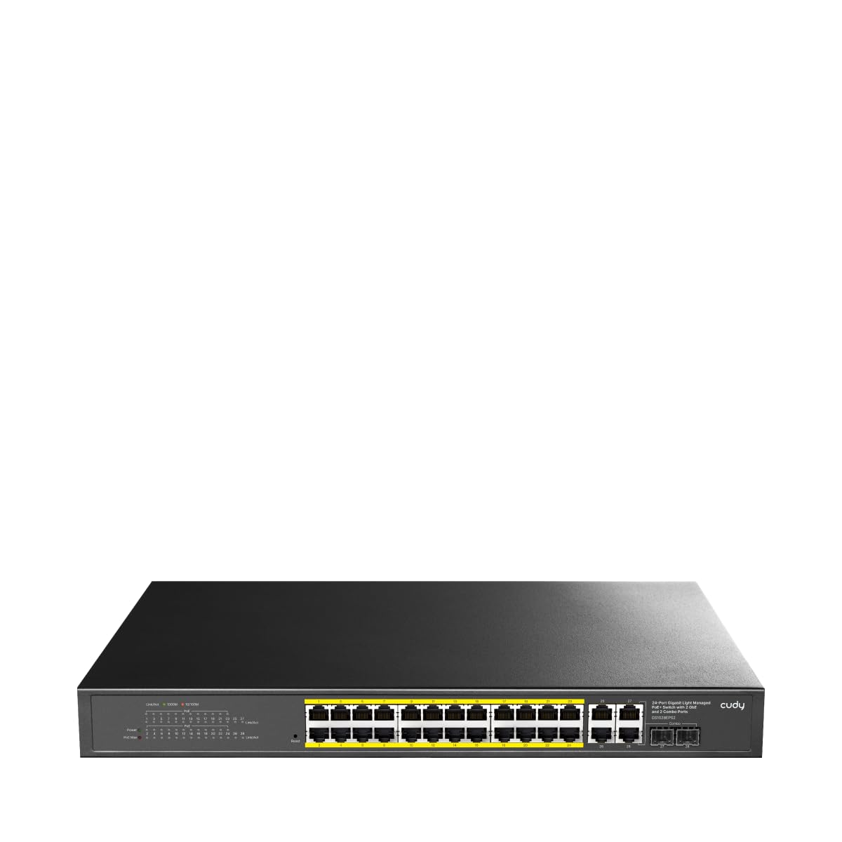 Cudy 24-Port Gigabit Light Managed PoE+ Switch with 2 GbE and 2 Combo Ports, 300W, 24 100/1000Mbps PoE+ Ports, Web Management, 802.3at/af, VLAN Mode, 19-inch Rackmount | GS1028EPS2-image-44