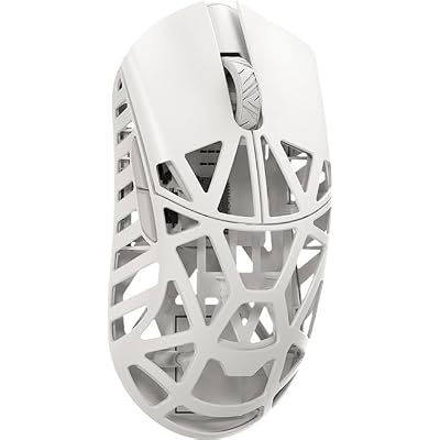 WLMOUSE Beast X Pro Ultra-Light 39g Magnesium Gaming Mouse, PAW3950 HS Sensor, 8K Polling Rate, 30000 DPI,OM & TTC Switches, Customizable Side Panels.Milky WhiteTTC Switch-Side Slits