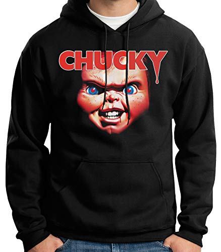 Desconocido 35mm - Sudadera con Capucha Chucky Child'S Clay - El Muñeco Diabolico - Terror - Negro - Talla XL