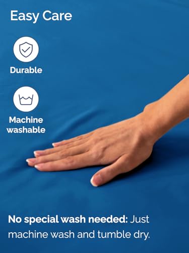 Image of Extra Deep Queen Fitted Sheet - Single Fitted Sheet Only - Royal Blue | Easily Fits 18 inch to 24 inch Mattress, Soft, Wrinkle Free, Breathable & Comfy, Extra Deep Pockets Hotel Luxury Fitted Sheet