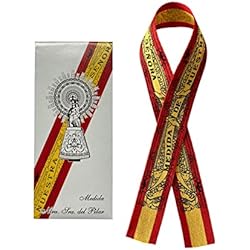 Pulsera Virgen Del Pilar Rosa Cinta Original de la Medida de la Virgen del Pilar. Pulsera Bandera España Nuestra Señora del Pilar.