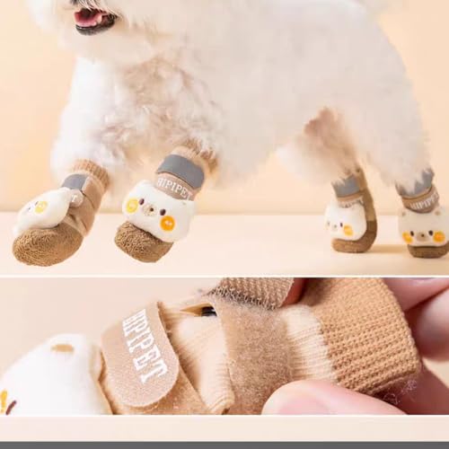 Chaussures pour chien de petite taille M imperméables et bottines de protection marron - 11