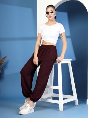 Image of UZARUS Women's Ultra-Soft Baggy Fit /Relaxed Fit Joggers with Side Pockets & Gripped Hem