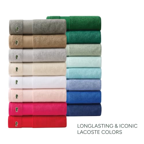 Lacoste Heritage Supima Cotton Bath Towel, Meteorite, 30" x 54", Highly Absorbent - image 6