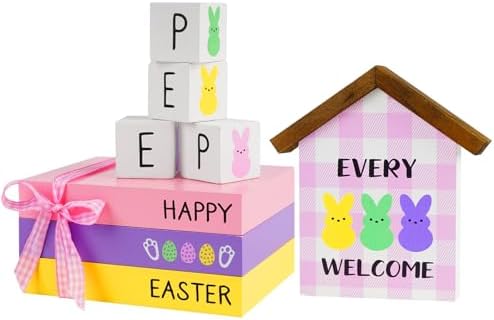 Easter Table Decorations, 8 Pcs Easter Tiered Tray Decor, Farmhou...