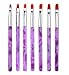 ZXUY 7pc UV Acrylic Nail Art Tips Builder Brush Pen