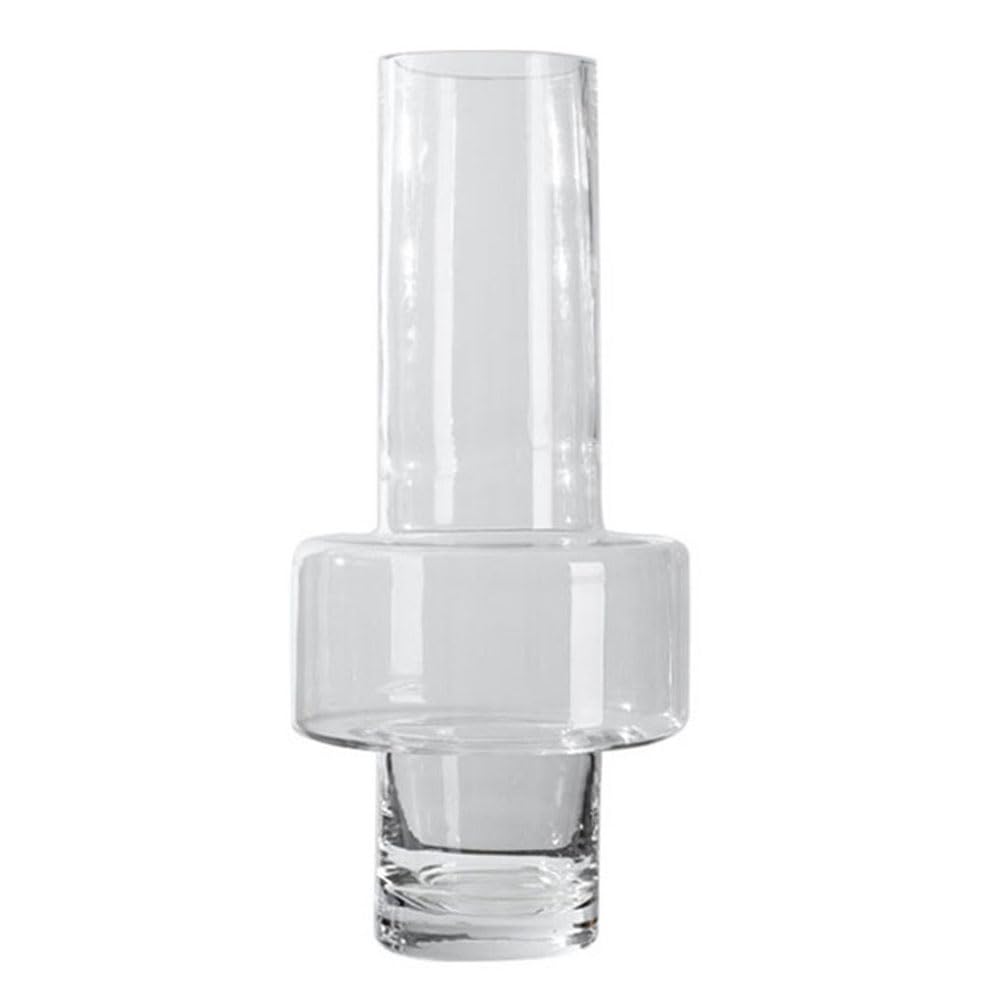 Surwin Jarrones de Cristal, Jarrón de Flores de Cristal para Modernos Decoración de Mesa, Boda, Dormitorio, Estudio, Regalo para San Valentín Navidad Cumpleaños (Transparente 40cm)