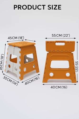 Image of Shah Enterprises Plastic Folding Stool 18 Inch