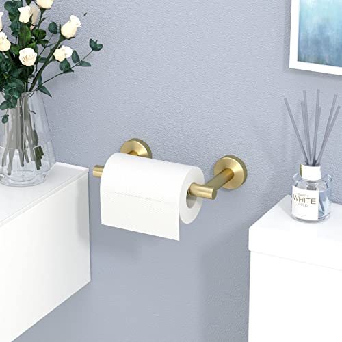Toilet Paper Holder, Nuggicet Tissue Paper Holders Roll Holder Sus304 Stainless Steel Brushed Gold Wall Mounted Paper Holder For Bathroom Rv #TOP3