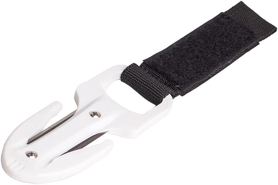 Scuba Diver Twin Line Cutter: Compact, Rust, and Portable Emergency Cutting Tool for Diving and Spearfishing - White
