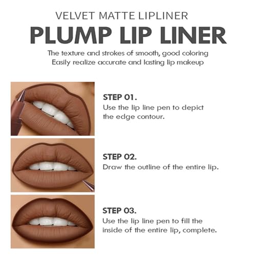 Delineador y perfilador de labios 2 en 1 resistente al agua miniatura 6