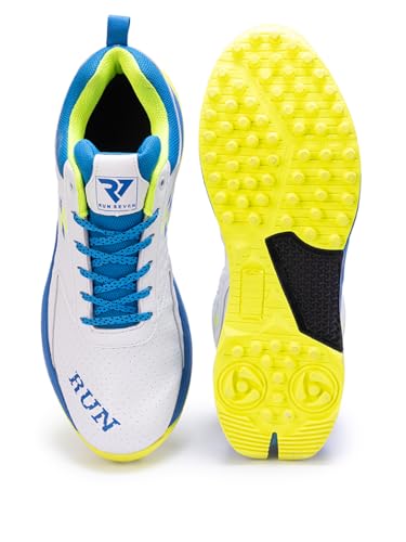 Image of Run 07 Mens Cr-1 p Cricket Shoes for Men | Lightweight Sports Shoes with Superior Grip & Cushioning | All-Day Comfort, Support & Durability for Sports Cricket