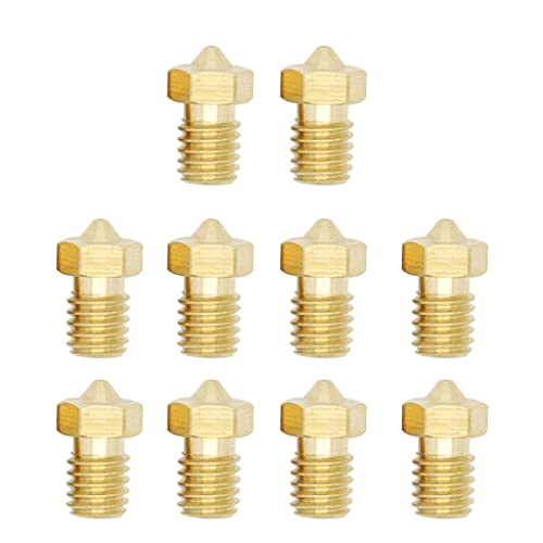 F Fityle 10 bocais extrusores de latão M6 fios de extrusão impresso cabeça para impressora 3D - 1,0