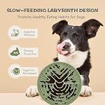 Slow Feeder Dog Bowl for Large & Small Pets, Anti Choking Puzzle Dog Food Bowl with Non-Slip Base, Interactive Pet Slow Eating, Silicone Cat Feeder for Puppies & Cats(Grey Green) - Image 6