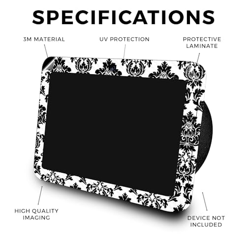 Image of Carbon Fiber Skin Compatible with Amazon Echo Show 8 (3rd Gen, 2023) - Vintage Damask - Premium 3M Vinyl Protective Wrap Decal Cover - Easy to Apply | Crafted in The USA by MightySkins