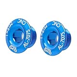 KOMBIUDA 2個チェーンリングクランクカバー用アルミ合製固定ボルト 自転車用 アクセサリー 耐腐食性 軽量設計 マウンテンバイク対応