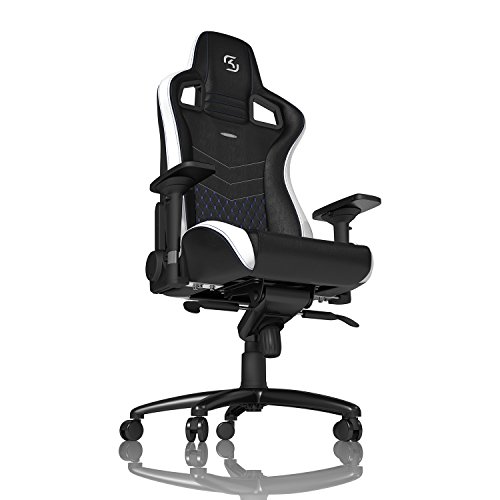Noblechairs Epic Sk Gaming Reclining Gaming Chair And Reclining Office Chair, Pu Faux Leather, Black/Blue/White #TOP3