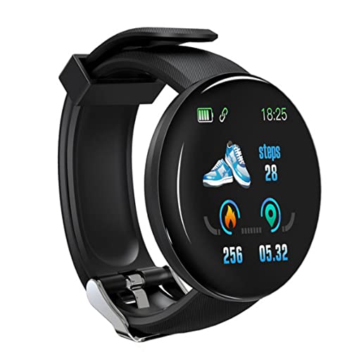MECHIP Bluetooth Smart Fitness Band for Unisex D18 Activity Tracker Sport Watch for Connect All Smart Phones (Free Size) (Black Strap)
