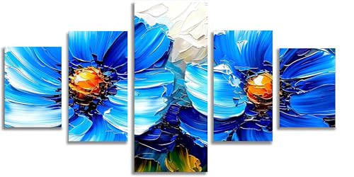Diamond painting 5 pack fleur bleu Mefooge broderie diamant kit complet 100x60cm pour adulte F578