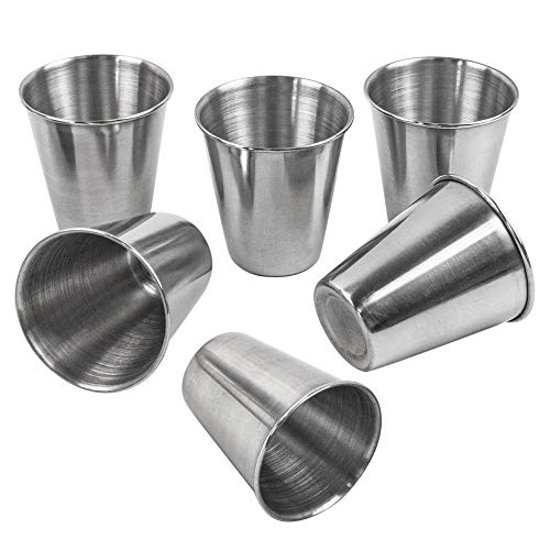 Auear, Stainless Steel Shot Glass Espresso Shot Cups Barware Drinking Vessel For Bar Home Restaurant (2.3 Ounce/70 Ml, 2 Sets) #TOP4