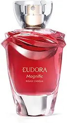 Perfume E.udora Magnific Rouge Camelia, Notas Frutais Fundo Amadeirado