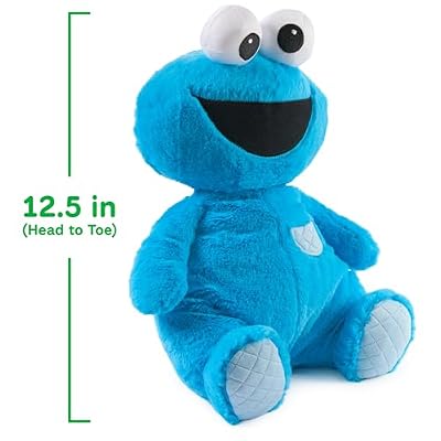 GUND Sesame Street Official Oh So Snuggly Cookie Monster Plush, Plush Muppet, Sensory Toy, Stuffed Animals for Babies and Infants, Red, 12.5
